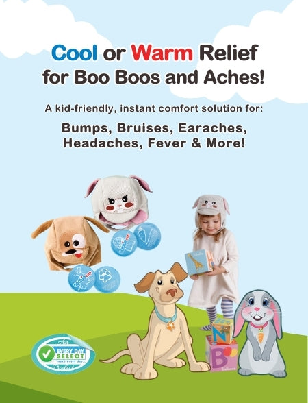 Cool or Warm Relief for Boo Boos and Aches — A kid-friendly, instant comfort solution for Bumps, Bruises, Earaches, Headaches, Fever, & More